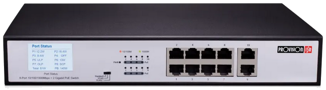 POE SWITCH 8 PORT - PoE-08120GC+2GI